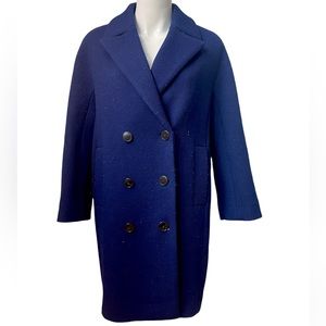 Massimo Ditti 80% Laine royablue dark blue winter coat